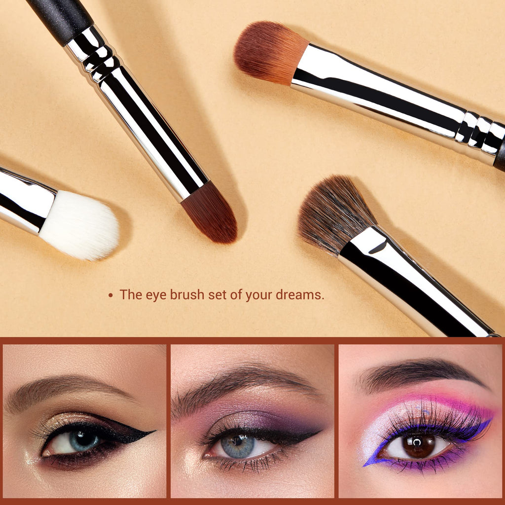 Jessup Makeup Brushes Set Professional 35pcs Premium Synthetic Labeled Make up Brush for Foundation Eyeshadow Concealer Contour Eyeliner Blush Powder and Eyebrow, Cruelty-Free, Black T342