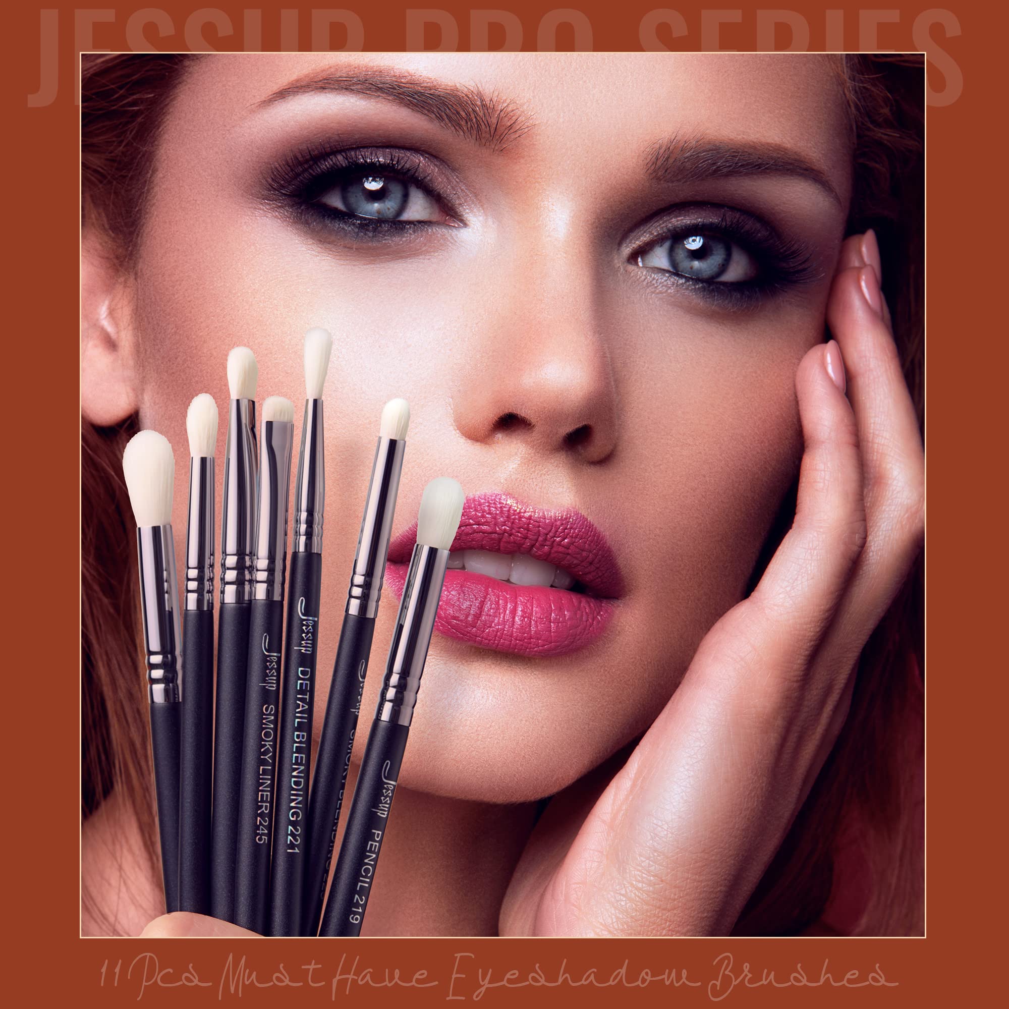 Jessup Makeup Brushes Set Professional 35pcs Premium Synthetic Labeled Make up Brush for Foundation Eyeshadow Concealer Contour Eyeliner Blush Powder and Eyebrow, Cruelty-Free, Black T342