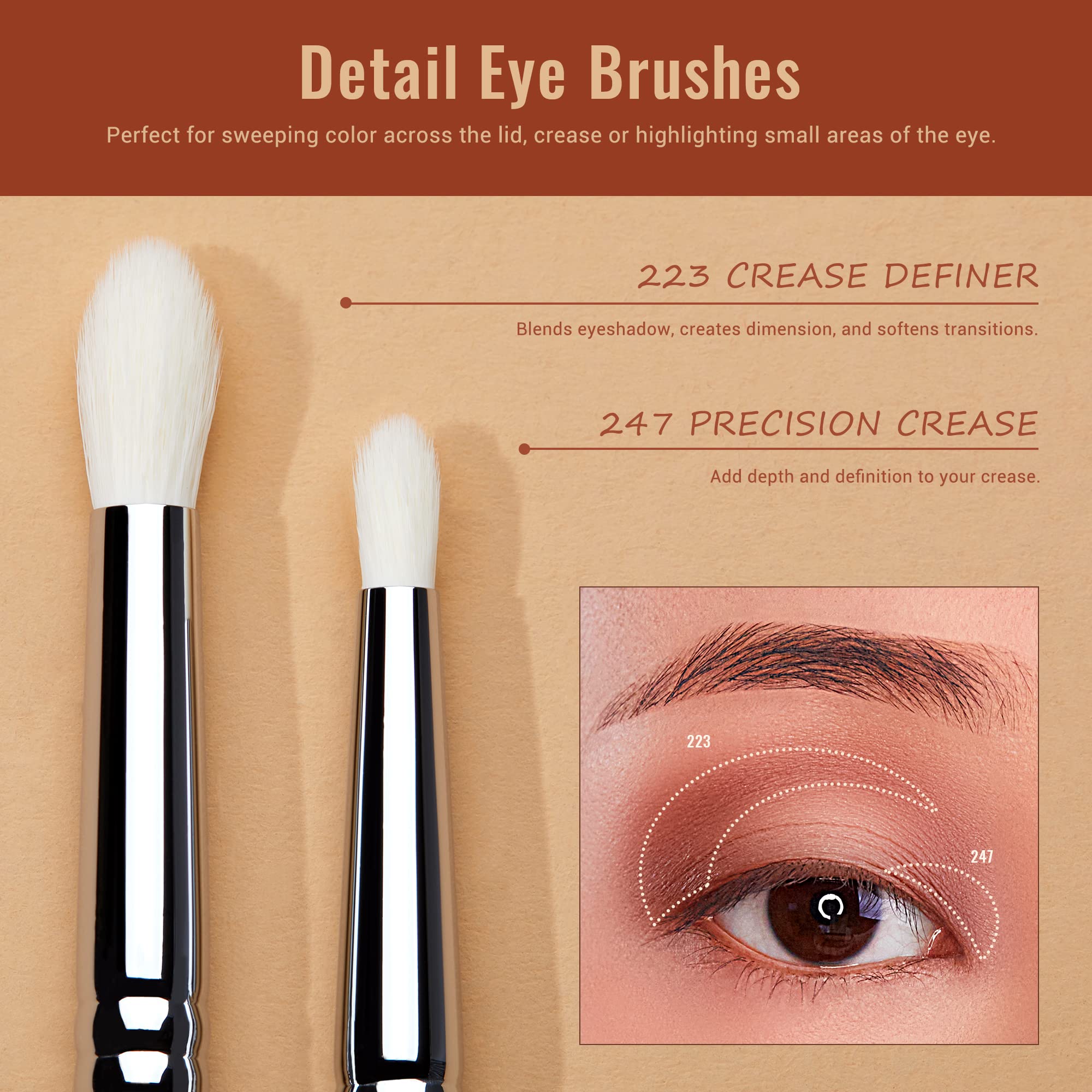 Jessup Makeup Brushes Set Professional 35pcs Premium Synthetic Labeled Make up Brush for Foundation Eyeshadow Concealer Contour Eyeliner Blush Powder and Eyebrow, Cruelty-Free, Black T342