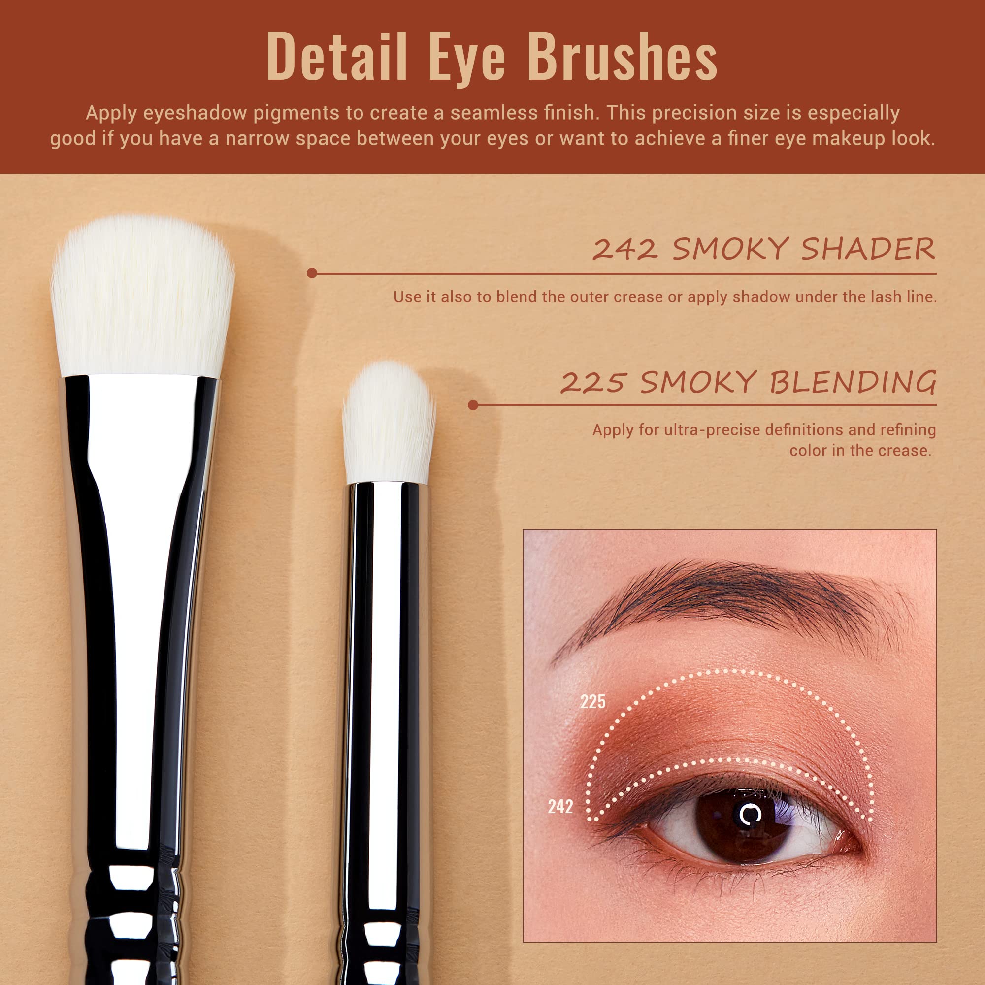 Jessup Makeup Brushes Set Professional 35pcs Premium Synthetic Labeled Make up Brush for Foundation Eyeshadow Concealer Contour Eyeliner Blush Powder and Eyebrow, Cruelty-Free, Black T342