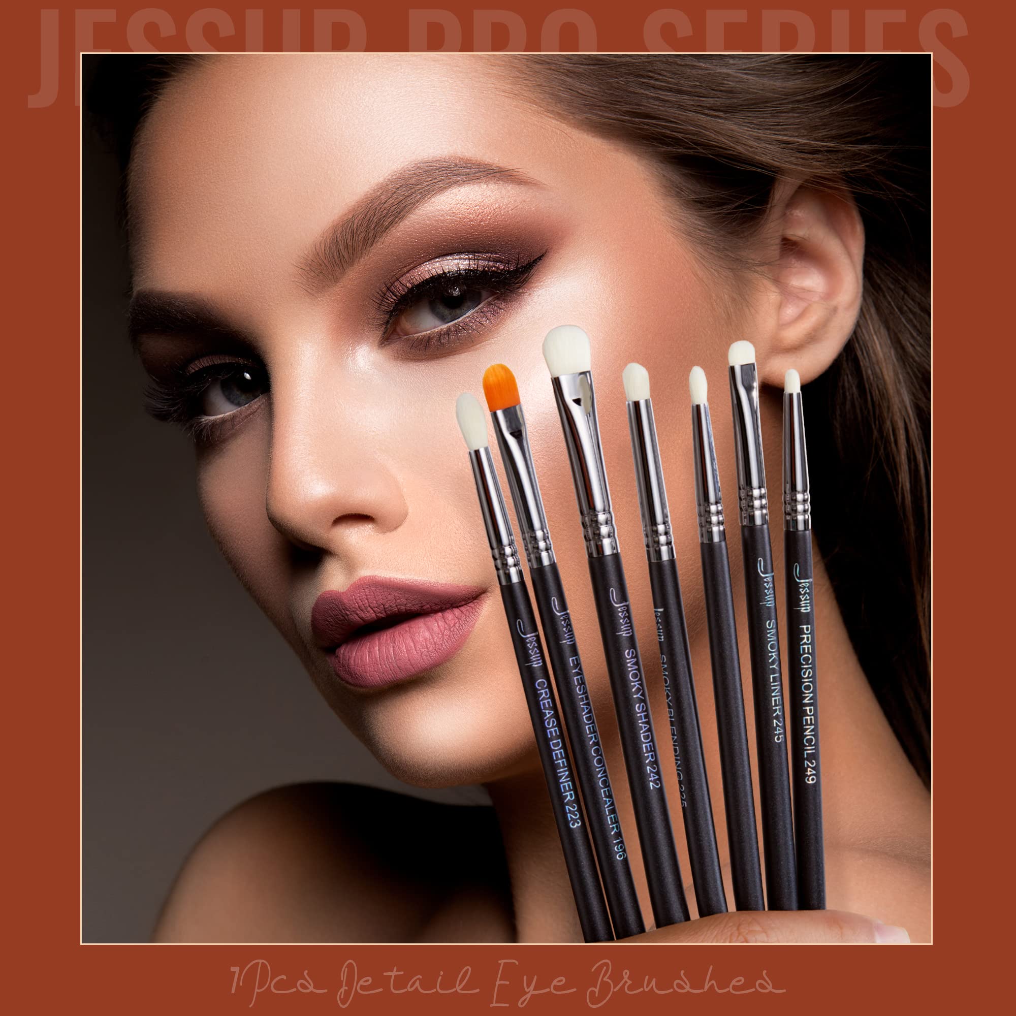 Jessup Makeup Brushes Set Professional 35pcs Premium Synthetic Labeled Make up Brush for Foundation Eyeshadow Concealer Contour Eyeliner Blush Powder and Eyebrow, Cruelty-Free, Black T342