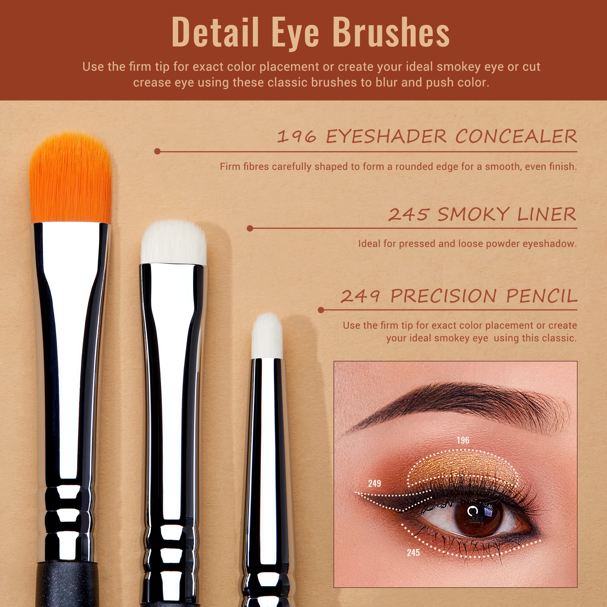 Jessup Makeup Brushes Set Professional 35pcs Premium Synthetic Labeled Make up Brush for Foundation Eyeshadow Concealer Contour Eyeliner Blush Powder and Eyebrow, Cruelty-Free, Black T342